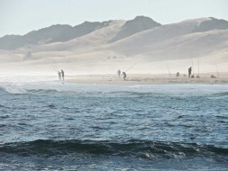 Fishermen at the Boesmans River mouth Eastern Cape